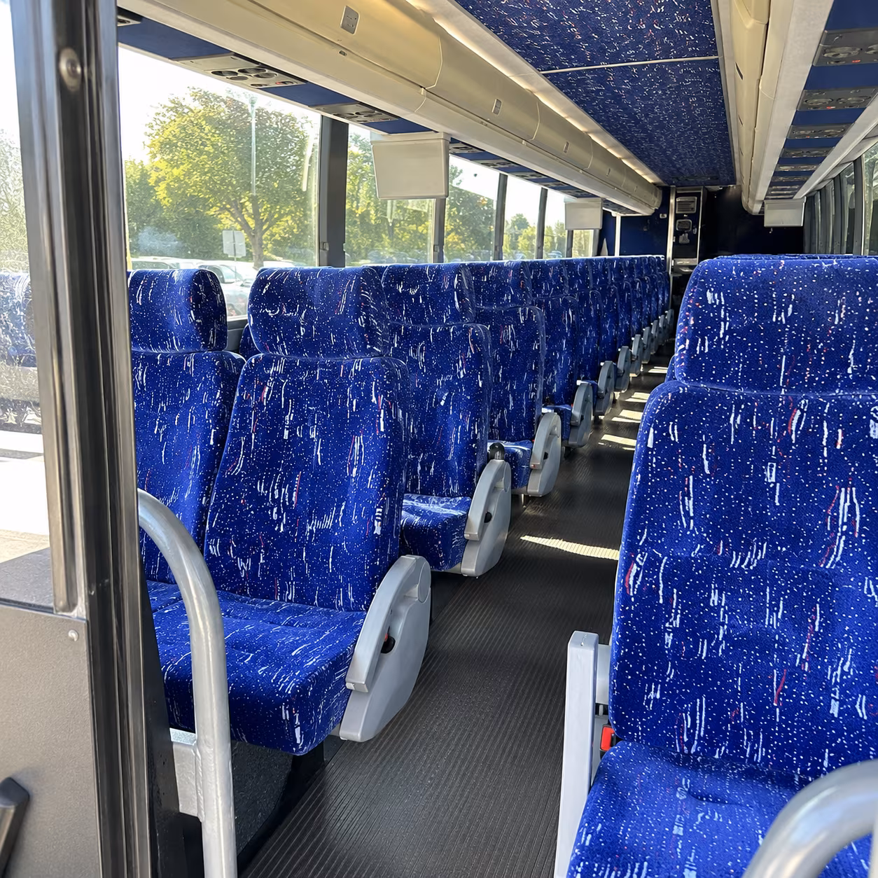 bentonville charter bus rental interior