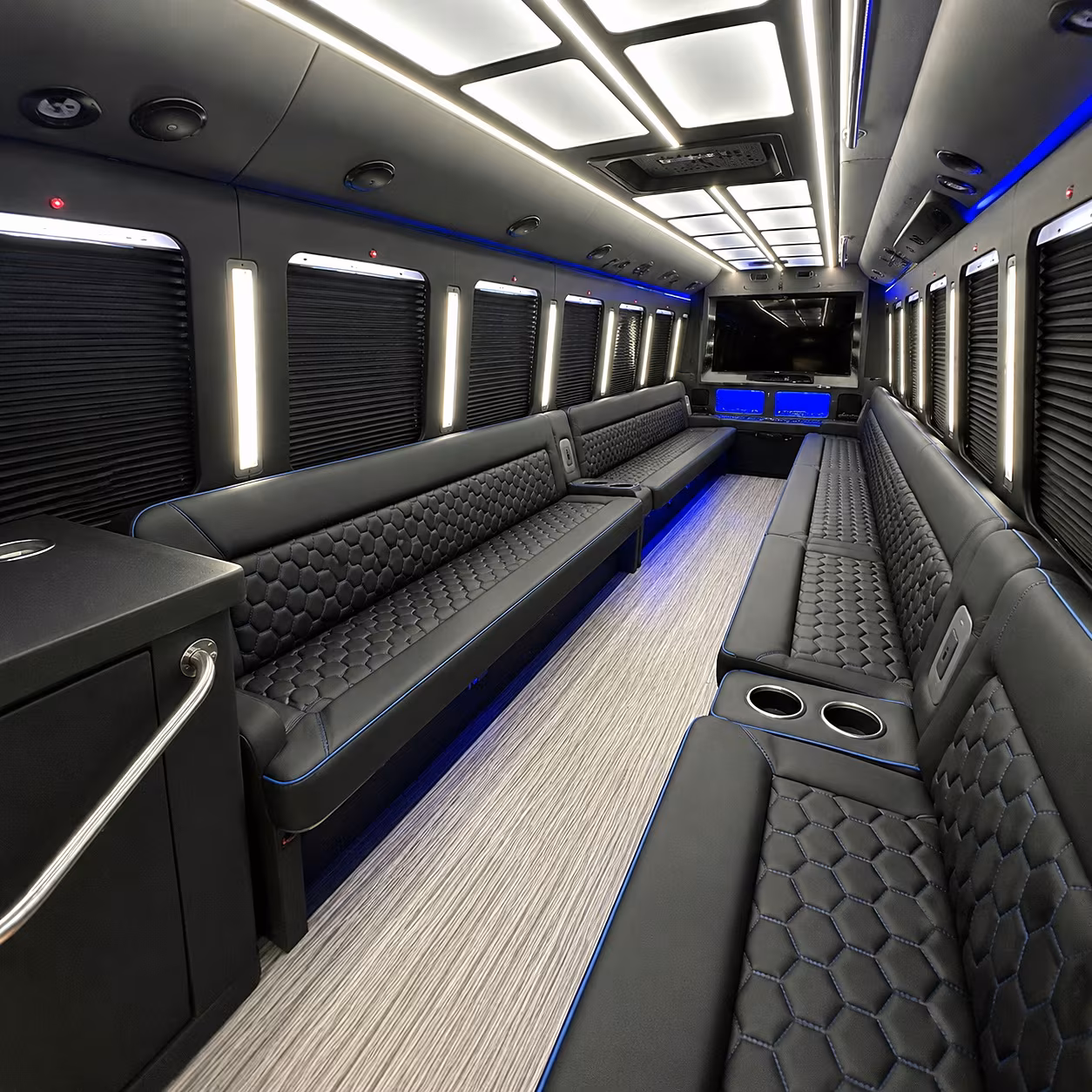 bentonville party bus rental interior