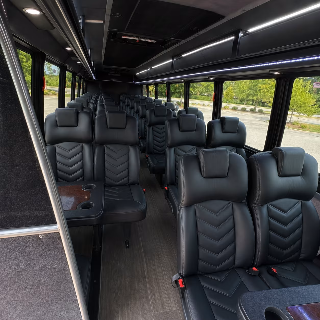 bentonville wedding transportation onboard seating